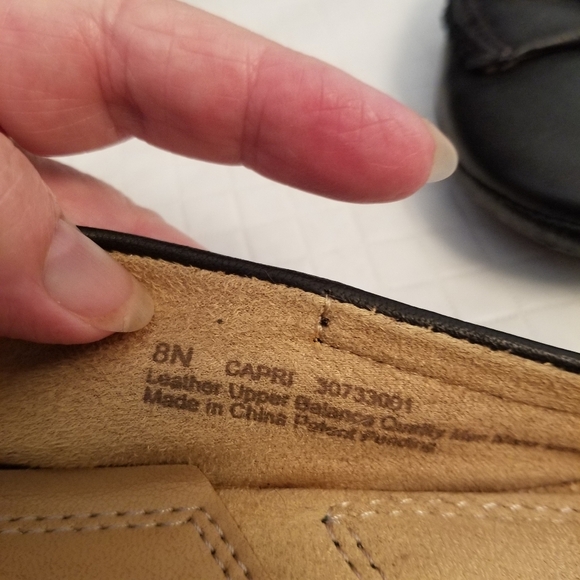 Naturalizer N5 Comfort Black Leather Cap Toe Ballet Flats, Size 8N - Picture 3 of 6